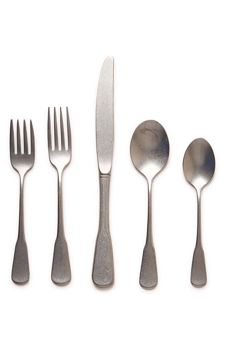 Farmhouse Pottery Shelburne 5-Piece Flatware Place Setting in Silver