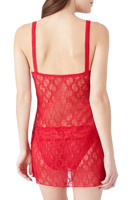 b.tempt'D by Wacoal Lace Kiss Chemise in Crimson Red
