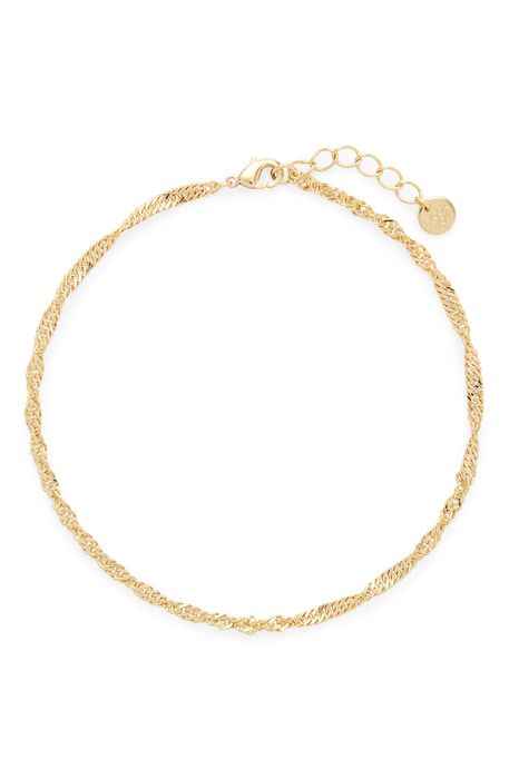 Brook and York Sophie Curb Chain Anklet in Gold