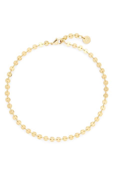 Brook and York Sequin Chain Anklet in Gold