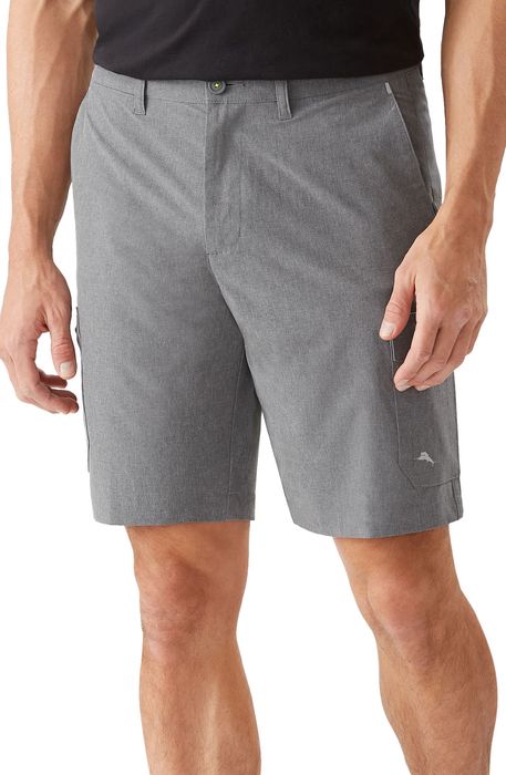 Tommy Bahama Cayman Isles Cargo Hybrid Board Shorts in Coal