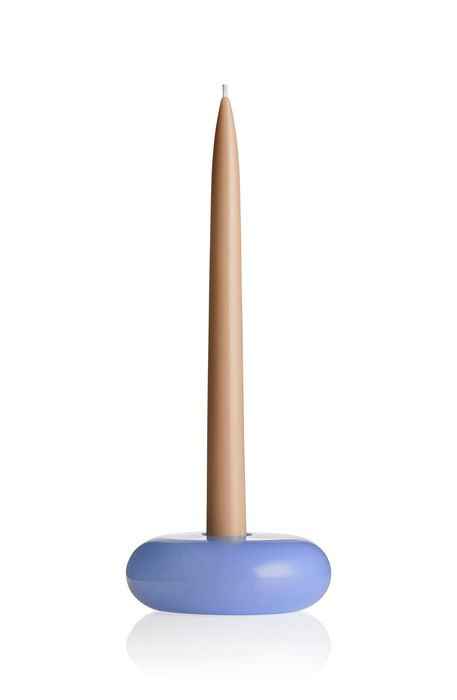 MAISON BALZAC Grand Opaque Galet Candleholder in Opaque Bleuet
