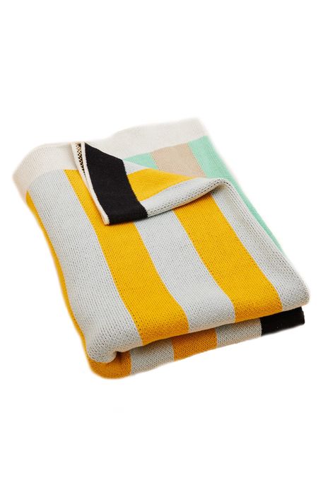 Dusen Dusen Stripe Throw Blanket in Multi Color Stripe
