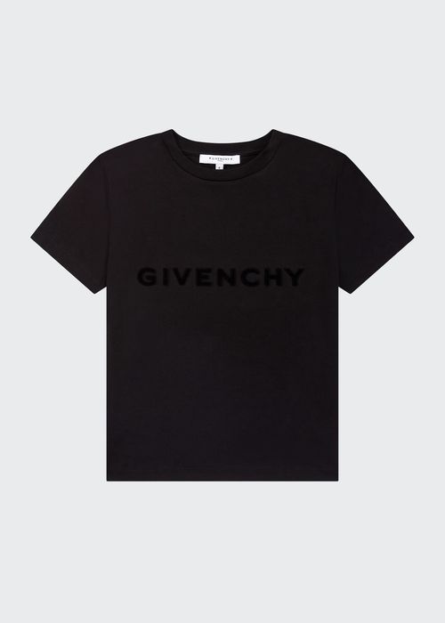 Boy's Short-Sleeve T-shirt with Givenchy On Front & 4G Logo On Back, Size 8-14