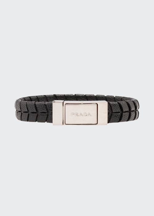 Men's Saffiano Leather Bracelet
