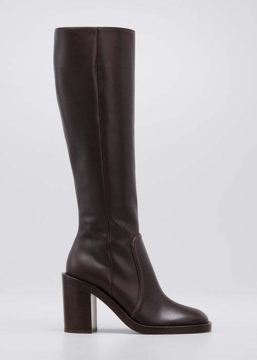 80mm Leather Knee Boots