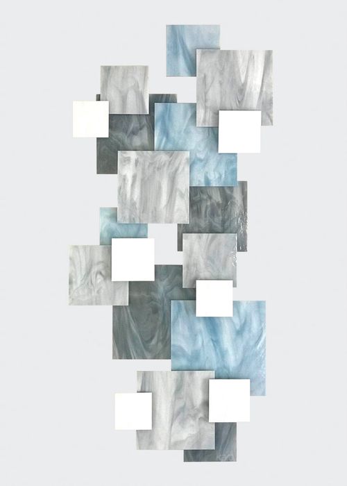 Glacial Vertical Glass Wall Sculpture