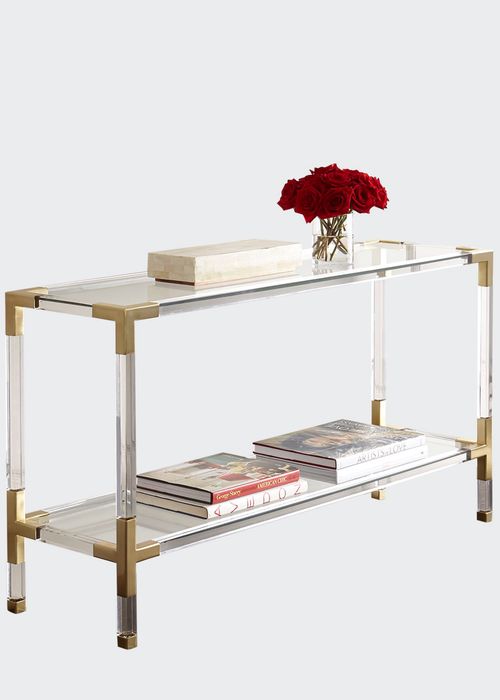 Jacques Acrylic & Brass Console