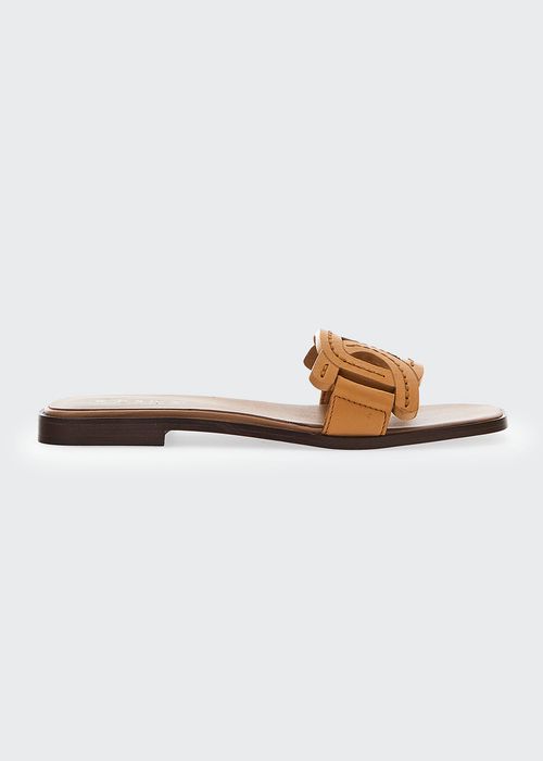 5G Kate Leather Flat Sandals