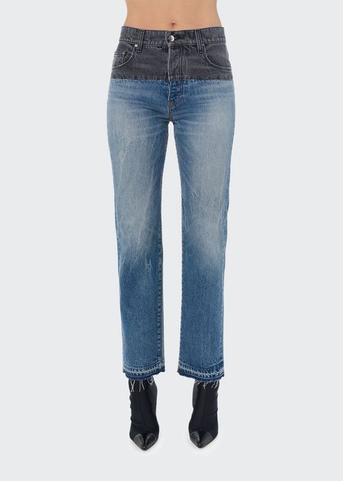 Hybrid Two-Tone Straight Jeans