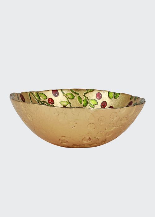 Cranberry Glass Cereal Bowl