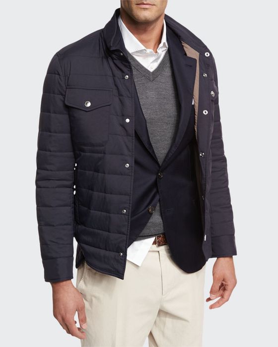 Men's Milano Quilted Shirt Jacket