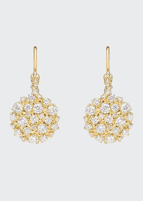 18k Yellow Gold Diamond Confetti Wire Earrings