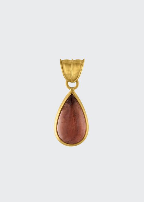 Blush Tourmaline Tear Pendant