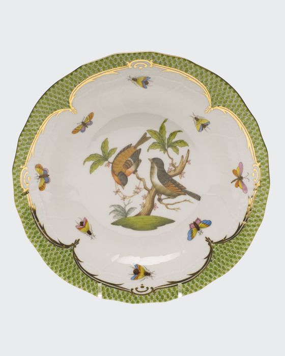 Rothschild Bird Green Motif 12 Dessert Plate