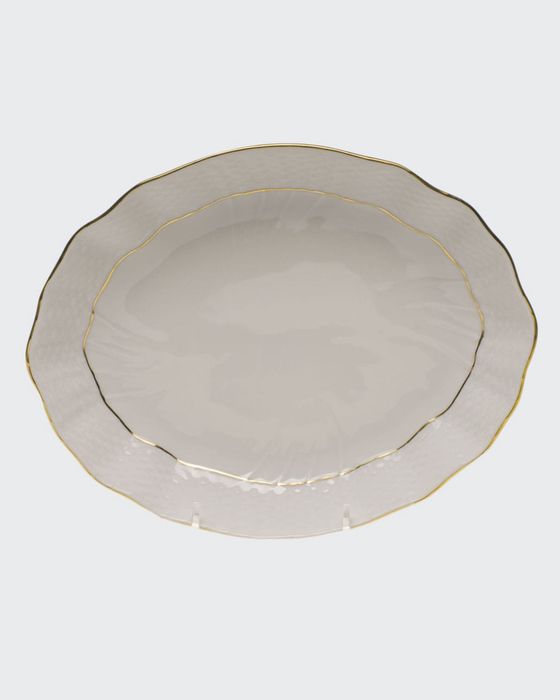 Golden Edge Oval Dish