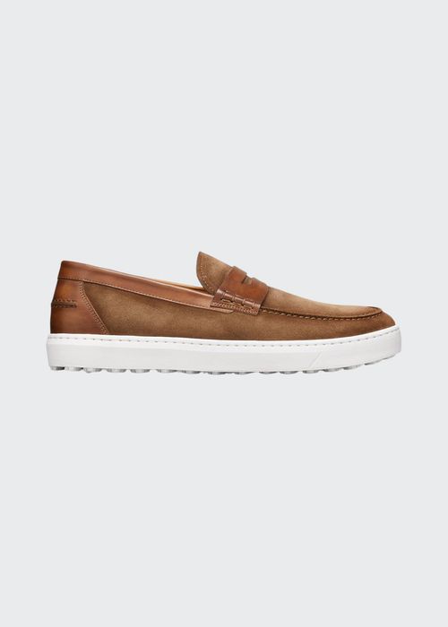 Men's Calf Leather Penny Slip-Ons