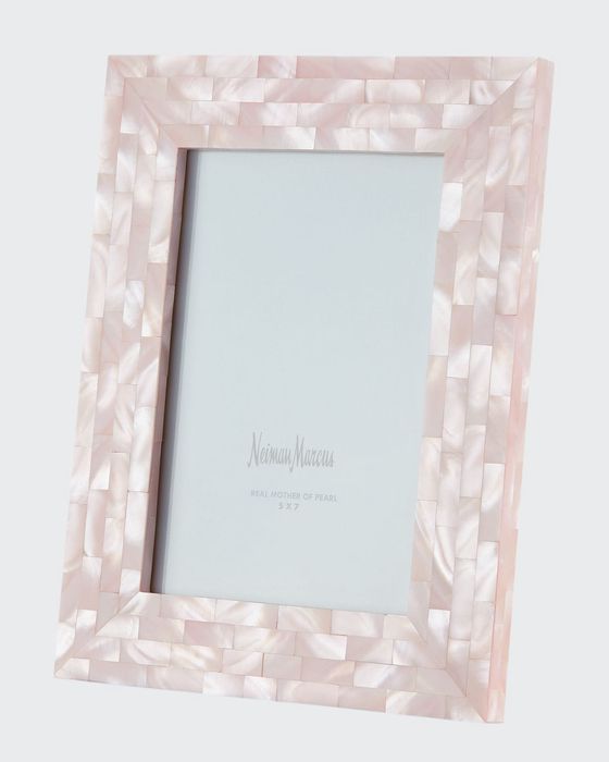 Mother-of-Pearl Picture Frame, Pink, 5" x 7"