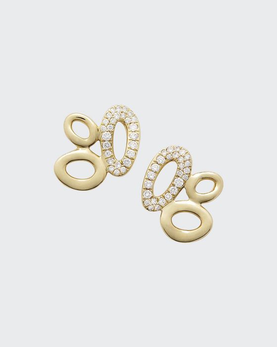 18K Cherish Cluster Earrings with Diamonds