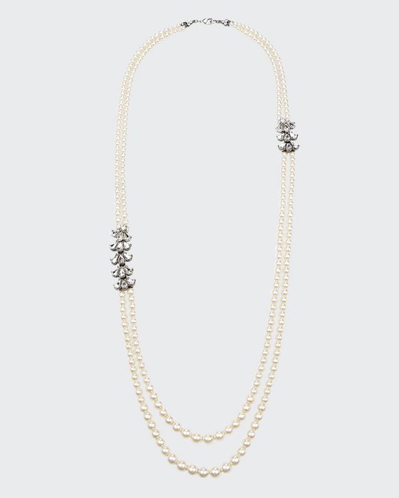 Two-Row Pearly Beaded Necklace