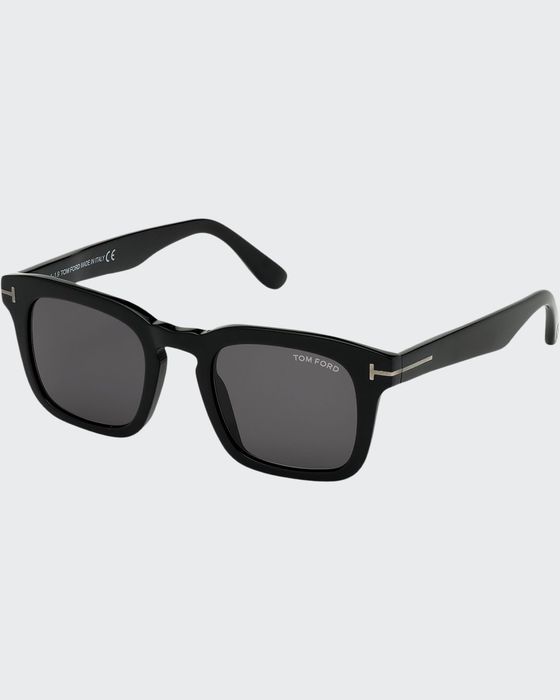 Men's Dax Square Solid Acetate Sunglasses