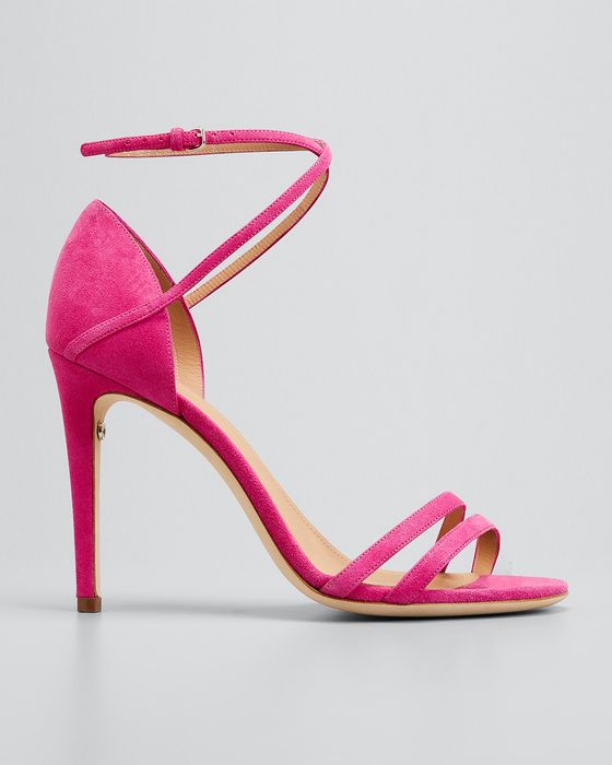 Ines Suede Ankle-Strap Sandals