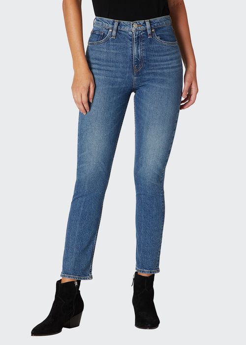 Holly High-Rise Cropped Straight-Leg Jeans
