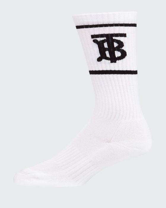 Men's TB Logo Dual-Stripe Sport Socks