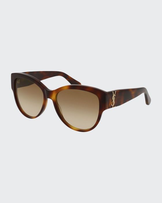 Gradient Cat-Eye Sunglasses, Brown Havana