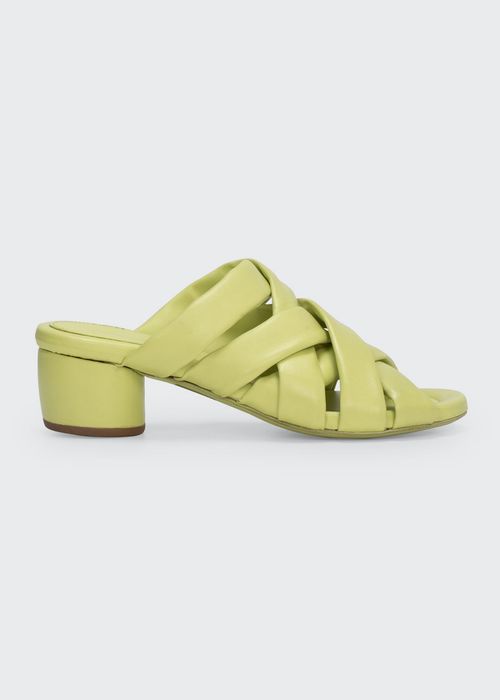 Otto Woven Calfskin Slide Sandals