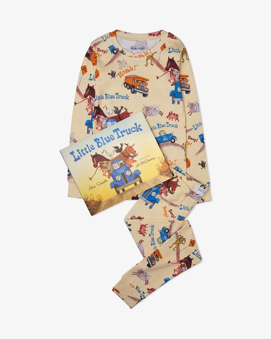 Little Blue Truck Printed Pajama Gift Set, Size 2-7