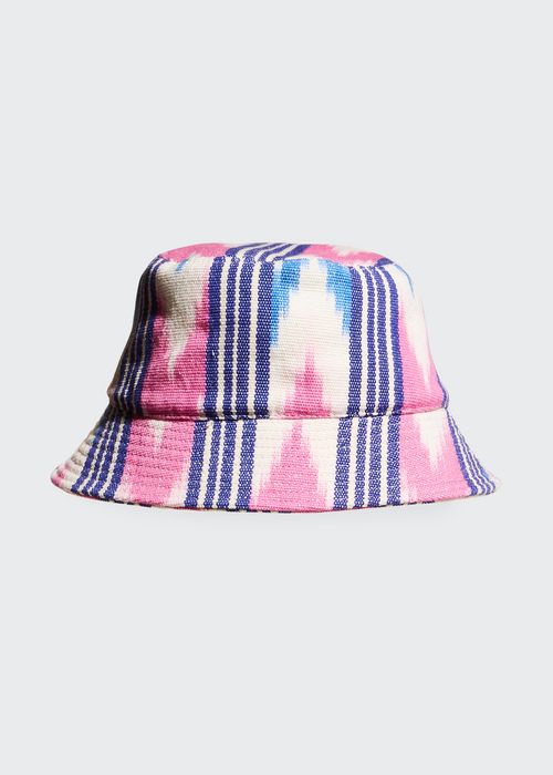 Haley Stripe Printed Canvas Bucket Hat