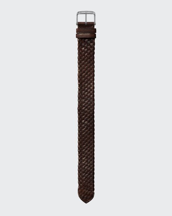 Large Handmade Braided Calf Leather Strap