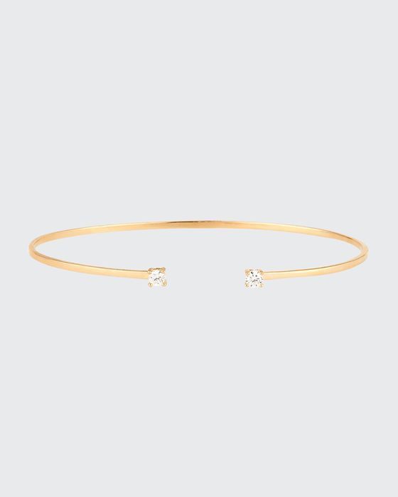14k Gold Echo Diamond Cuff Bracelet
