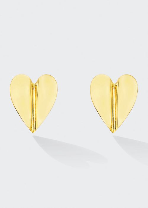 Wings of Love Large Folded Stud Earrings