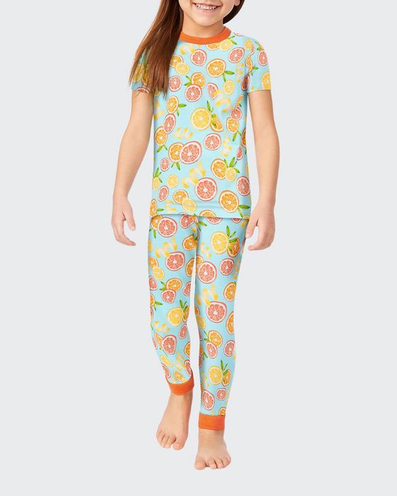 Kid's Printed 2-Piece Pajama Set, Size 2-6