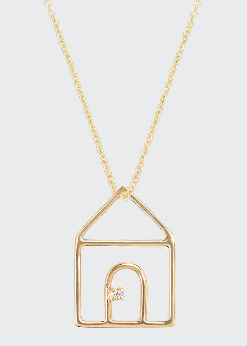 Home Necklace with Diamonds