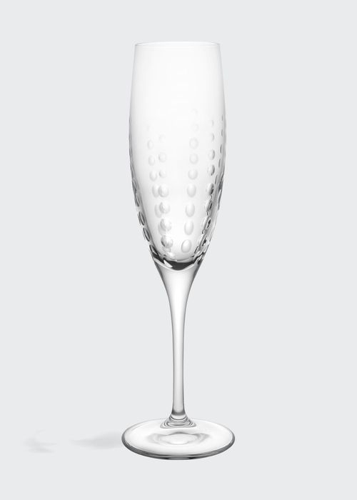 Bubbles Crystal Champagne Flute Glass