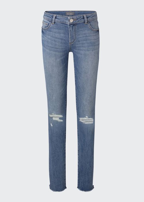 Girl's Chloe Skinny Distressed Denim Jeans, Size 7-16