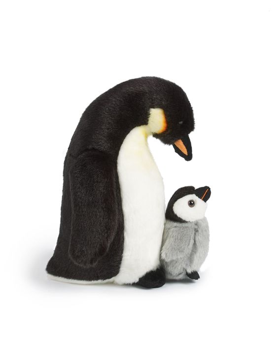 Penguin with Baby Chick Plush Toy