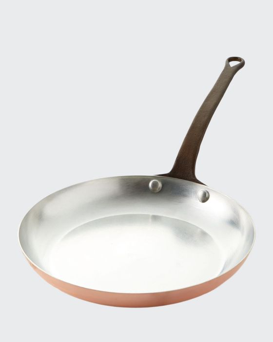 Solid Copper Silver-Lined Fry Pan