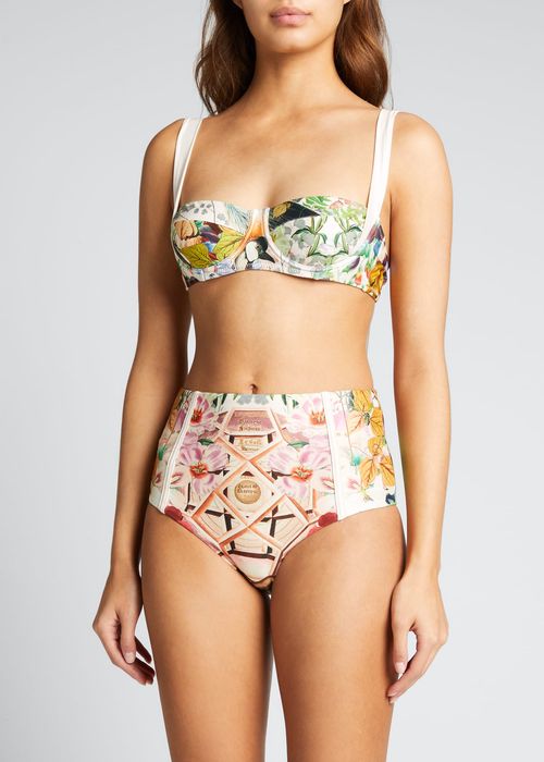 Carmel Floral Underwire Bikini Top