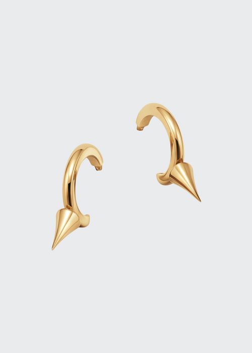 18k Gold Spiked Hoop Earrings