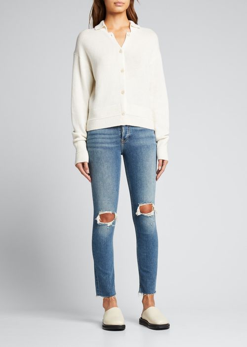 High-Rise Skinny Ankle Cropped Jeans