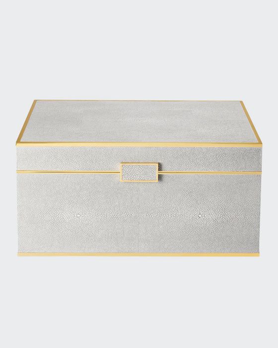 Luxe Shagreen Jewelry Box