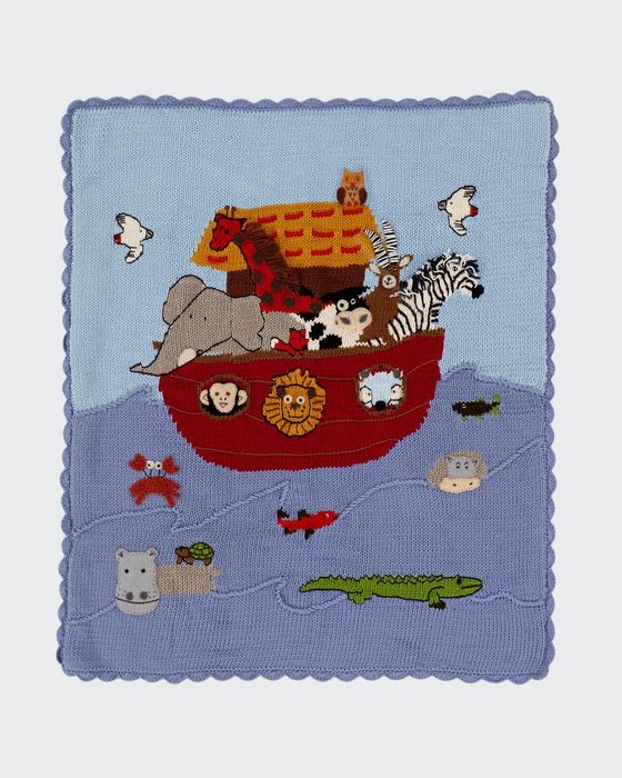 Kids' Noah's Ark Scalloped Blanket