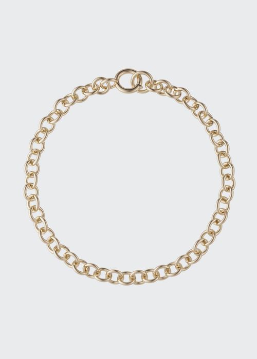 Orbit Gold Bracelet 65Inch 18K Gold Multi Link Chain Bracelet w/ Hinge Circle Clasp