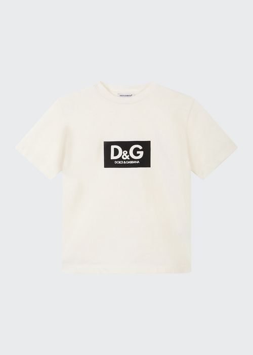 Boy's Contrast Logo Cotton T-Shirt, Size 8-12