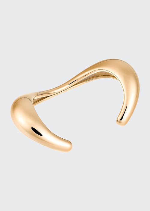 Lips Curved Cuff Bracelet in Gold Vermeil