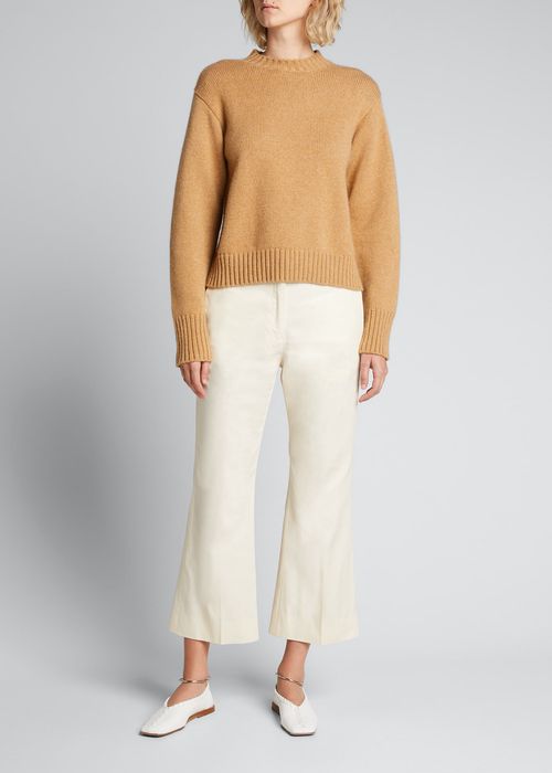 Cashmere-Cotton Crewneck Sweater